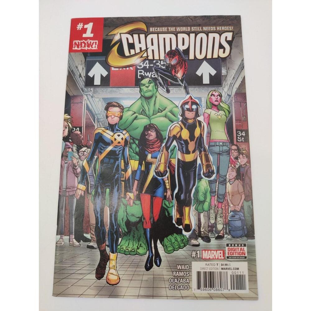 The Champions #1 1st Printing Marvel Comics NOW! Mark‎ Waid Humberto Ramos 2016